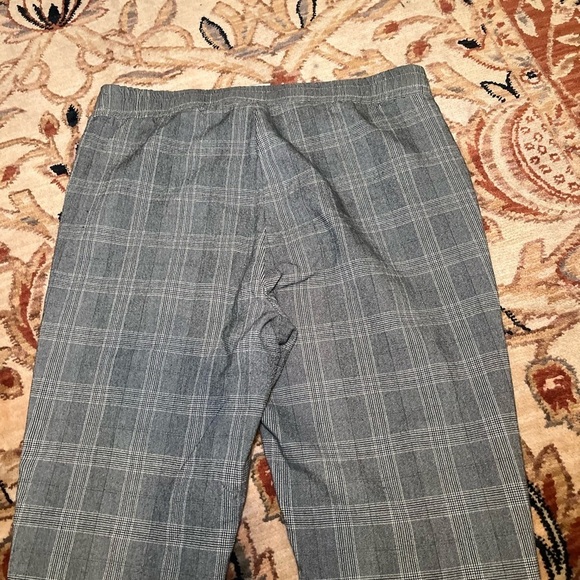 89th and Madison checkered black-and-white pants with side zip pockets size LG - Picture 7 of 10